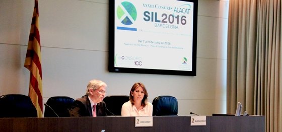 Blanca Sorigué y Jordi Cornet, durante la presentación del SIL 2016.
