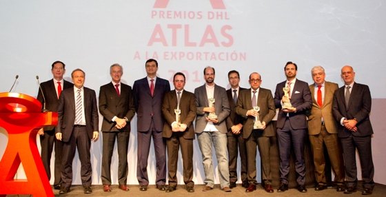 Los galardonados con los Premios DHL Atlas a la Exportación 2016.