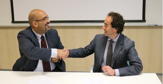 Ricardo Catelli (izquierda), director general de Global Lean y Carlos García, director de la Escuela Politécnica Superior de Mondragon Unibertsitatea.