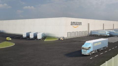 Futuro centro logístico de Amazon en Illescas.
