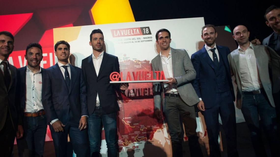 Un instante durante la gala de presentación oficial de La Vuelta 2018.