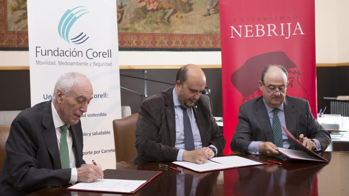 Firma del acuerdo de colaboración entre la Fundación Corell y la Universidad Antonio Nebrija.