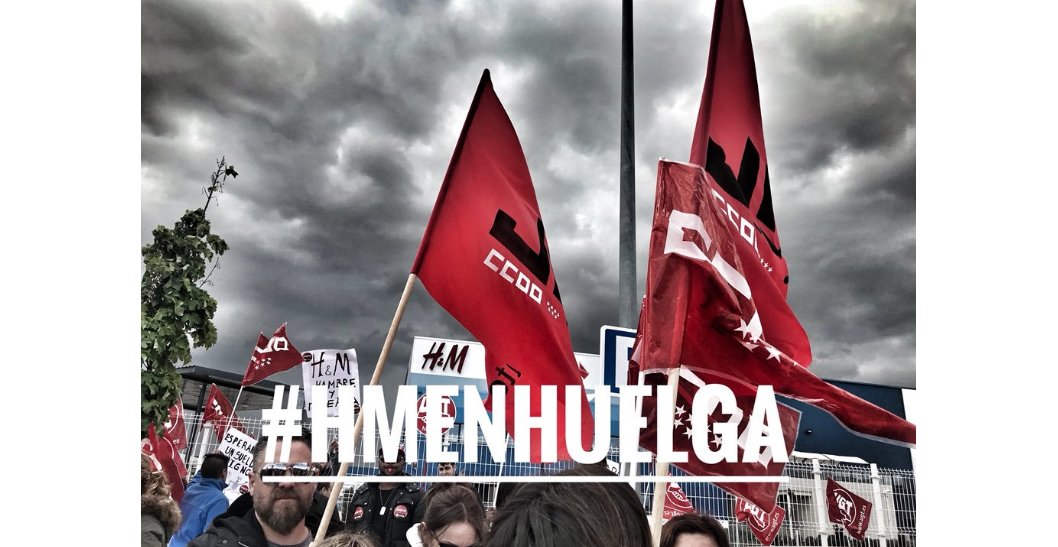 Protestas seguidas por los trabajadores de H&M en Madrid el pasado 3 de mayo.