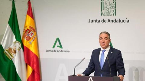 El consejero de la Presidencia, Administración Pública e Interior y portavoz del Ejecutivo autonómico andaluz, Elías Bendodo.