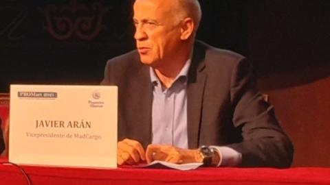 Javier Arán, vicepresidente de MadCargo, durante la celebración de ProMart.