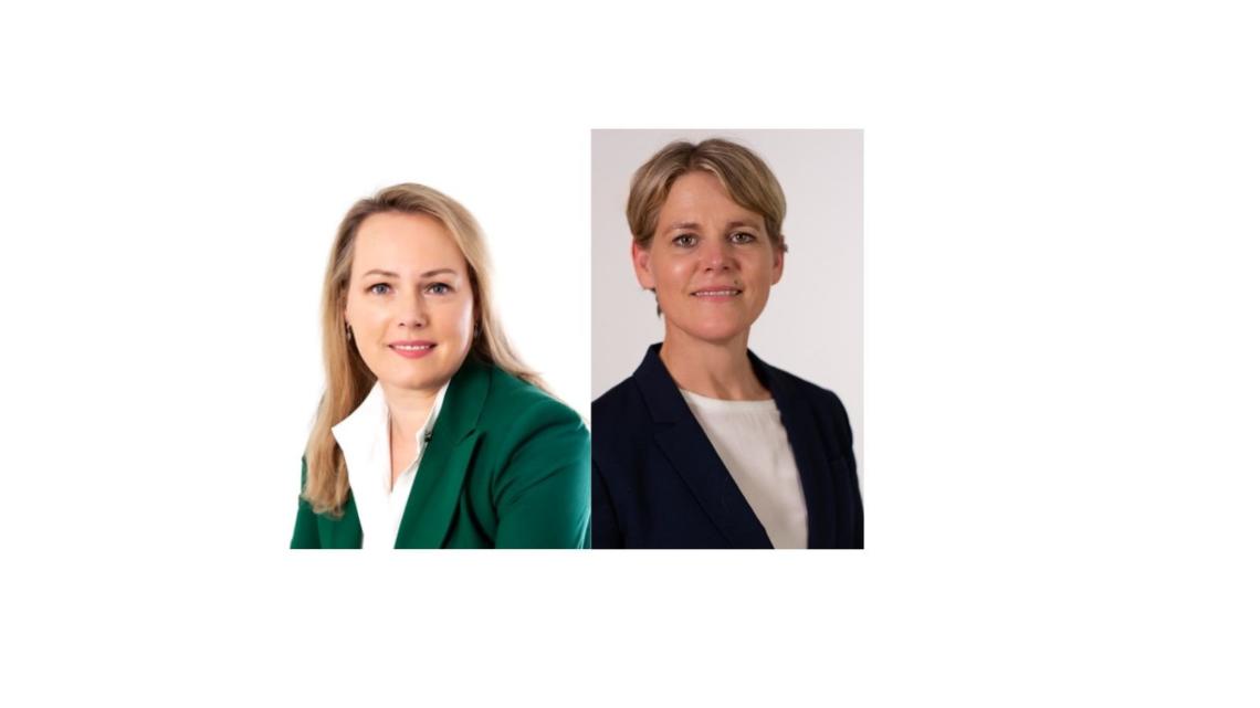 Cathy OBrien, vicepresidenta de ventas internacionales de UPS Healthcare.y Susanne Klingler-Werner, presidenta de UPS Supply Chain Solutions.