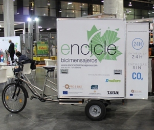 Un triciclo asistido expuesto en la pasada feria Encaja, de Valencia.