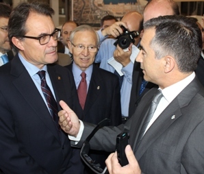 Artur Mas, president de la Generalitat, y Pere Roca, presidente de la Fundación ICIL, en el pasado SIL 2014.