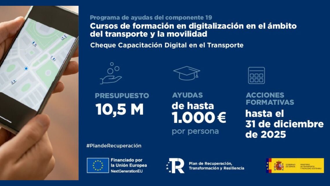 El MITMA anuncia 10,5 millones de euros en ayudas para profesionales de la logística y el transporte.